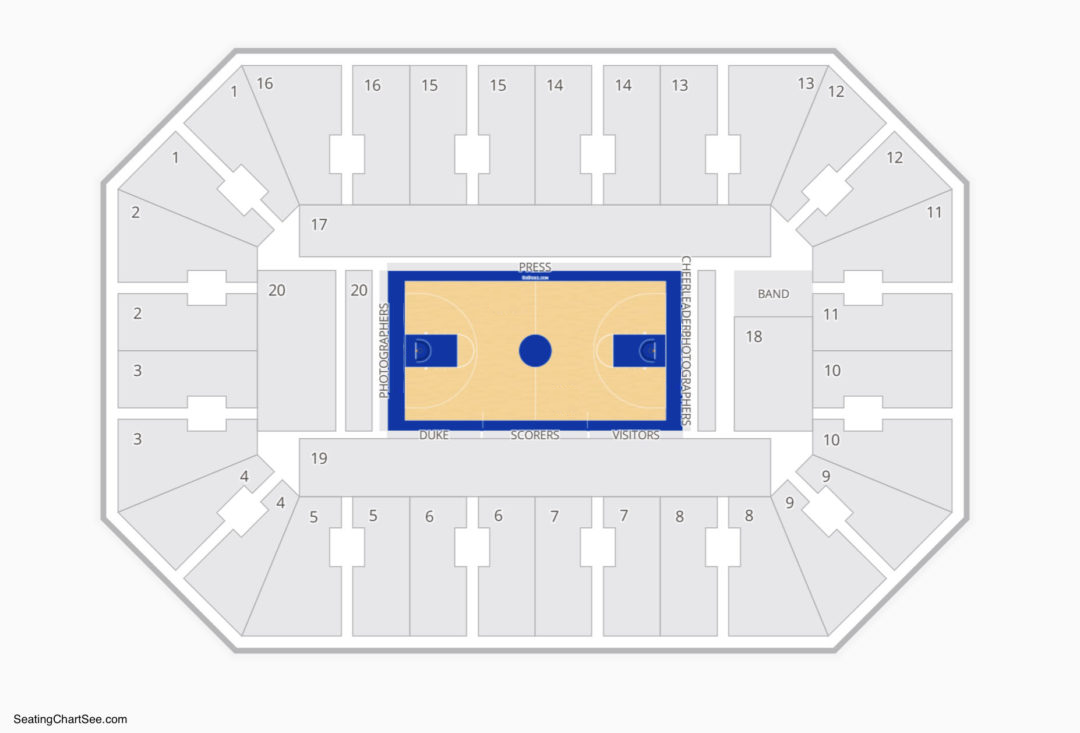 Seating Chart Cameron Indoor Stadium